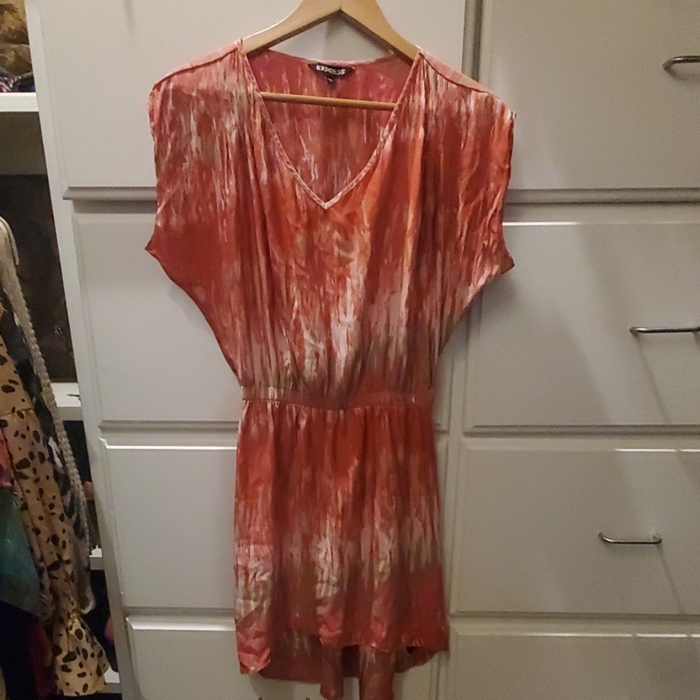 Express silk smock dress